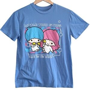 Little Twin Star T-shirt Authentic Genuine Blue Size Small Reach For The Stars